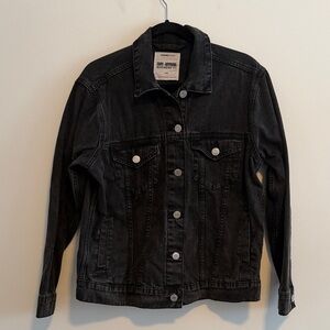 Garage Charcoal Boyfriend Fit Denim Jacket